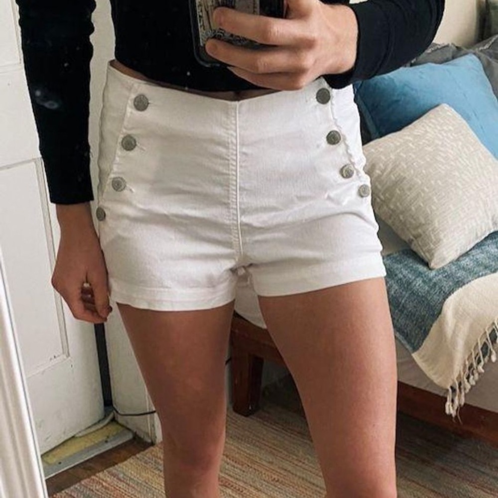 Blue Spice White Sailor Shorts